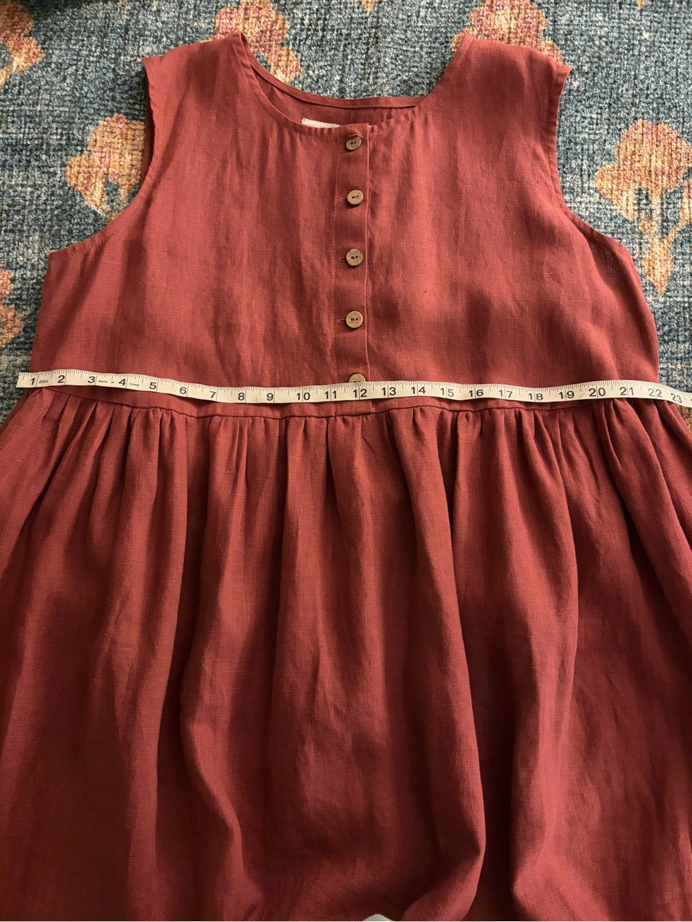 not Perfect Linen MAMA Midi Dress in Rust Retail- $169 - Picture 6 of 6